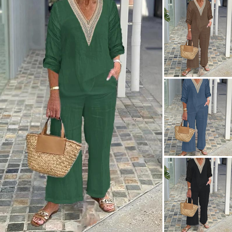 Sivora - Airy jumpsuit with an elegant V-neck