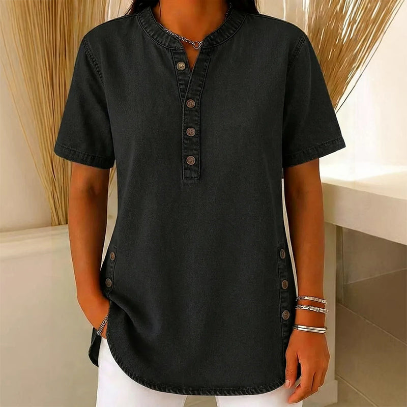 Tyra – Relaxed Elegance Denim Top