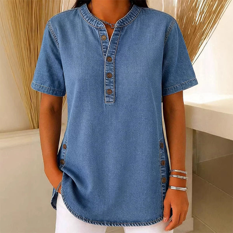 Tyra – Relaxed Elegance Denim Top