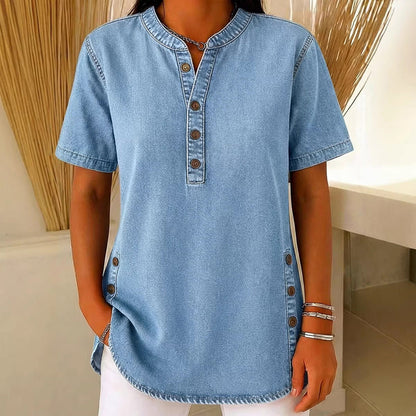 Tyra – Relaxed Elegance Denim Top